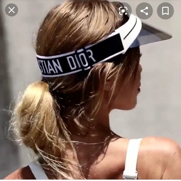 ♡SOLD♡💯Authentic Dior club 1 white/black visor - Picture 5 of 13